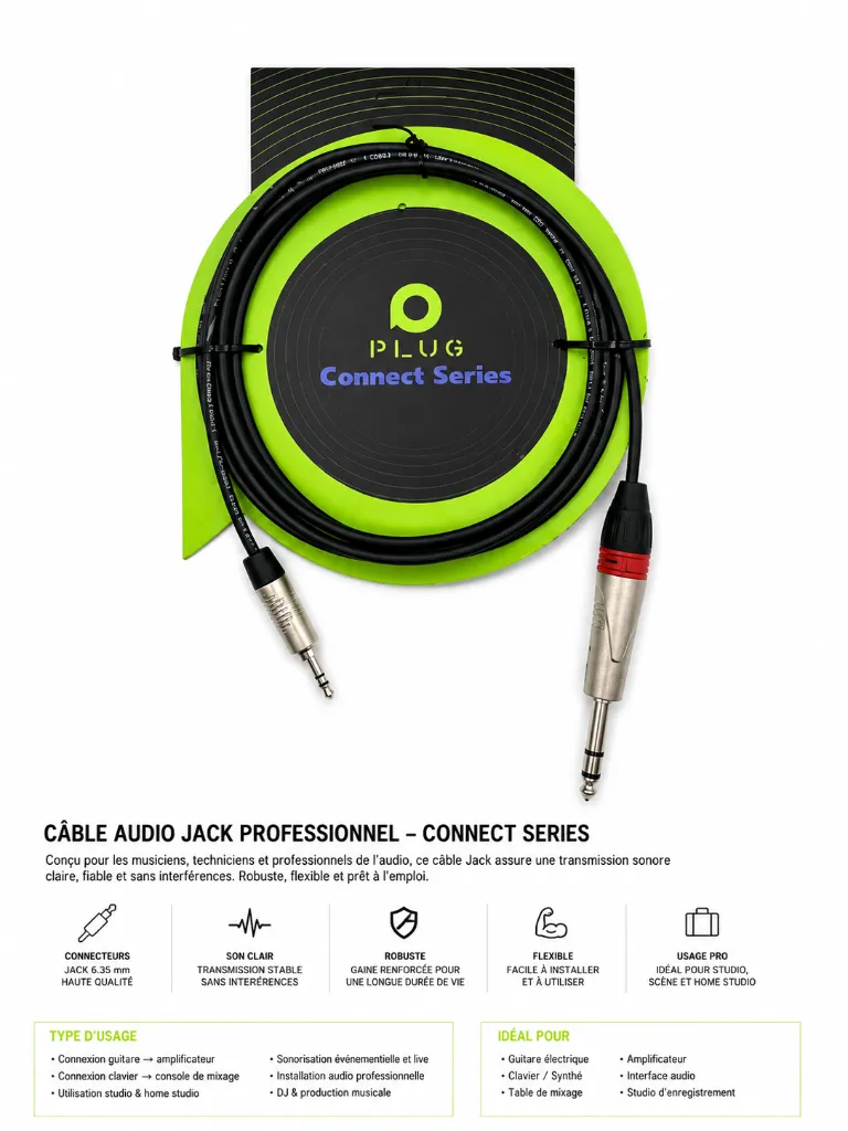 CABLE PRO CONNECT MINI JACK VERS JACK 6.3 STEREO.webp