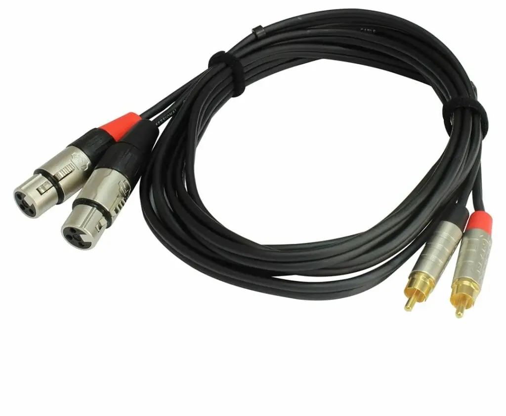 [PL-CON-2RCA/2XLRFEM-1M] PLUG CONNECT RCA/XLR F 1M