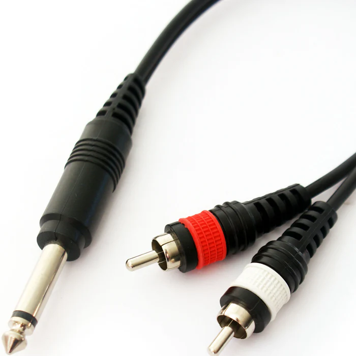 PLUG CONNECT 2RCA/1JACK MONO 1M