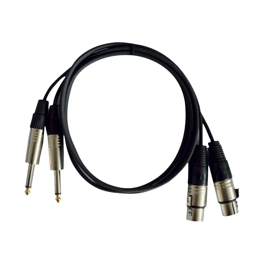 [PL-CO-2JA/2XLR-3M] PLUG CONNECT 2 JACK /2 XLRF 3M