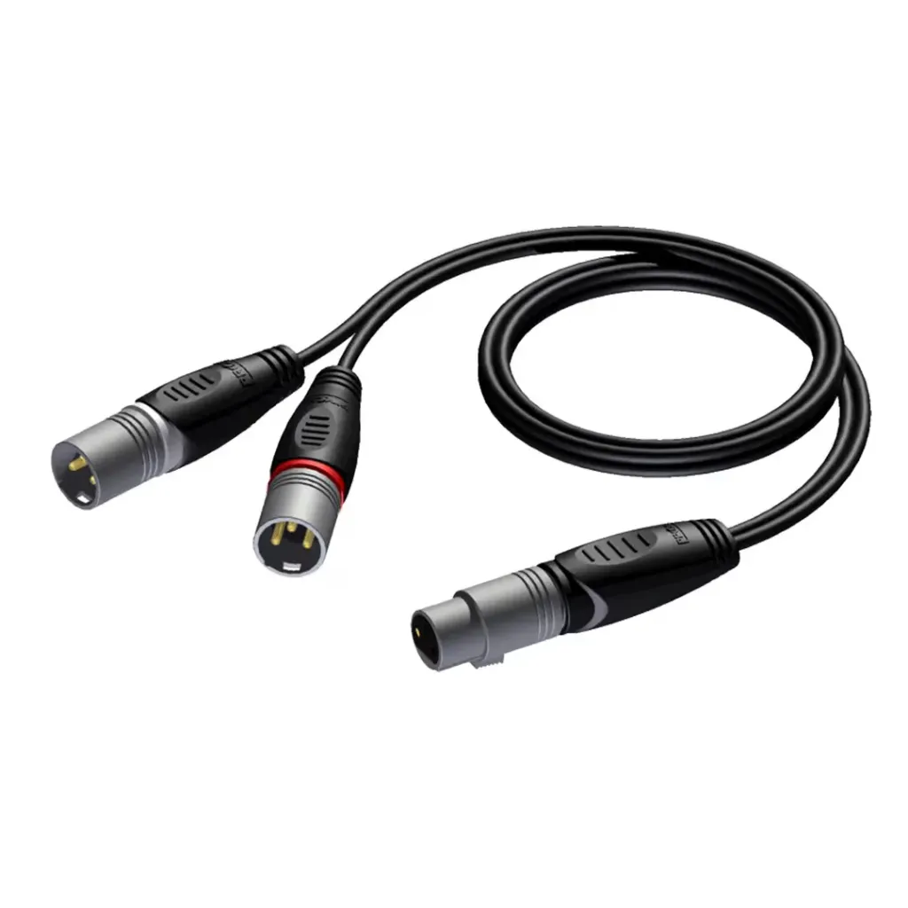 Câble en Y XLR F / 2 XLR M 1,5 m – REF735/1.5H