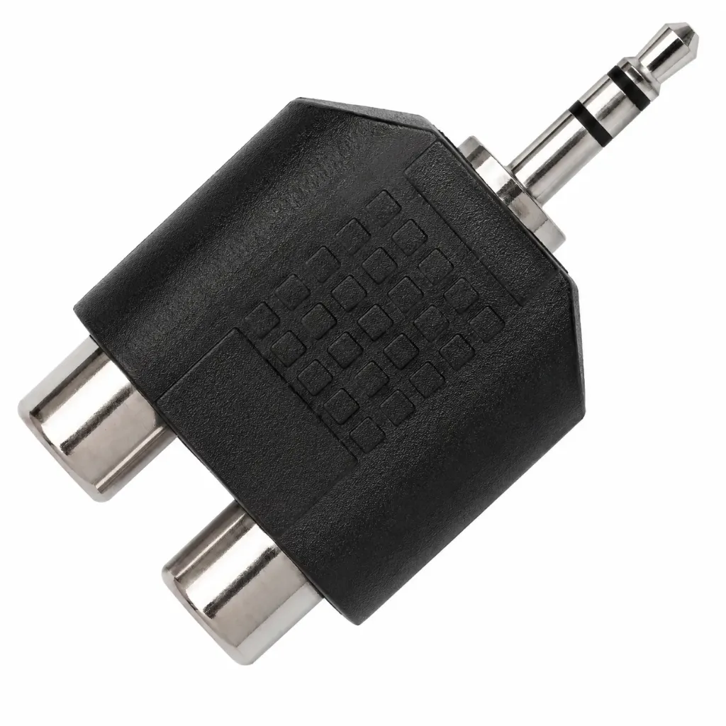 [AT128] Adaptateur 2 RCA F / mini-jack 3,5 mm stéréo M – AT128