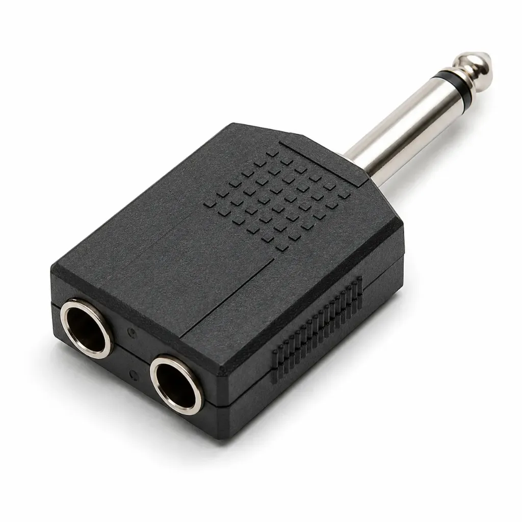 [AT160] Adaptateur jack 6,35 mono M / 2 jacks 6,35 F – AT160